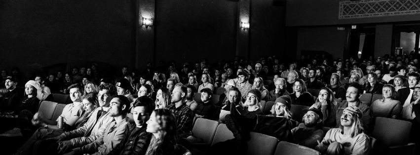 crowd of moviegoers