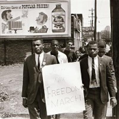 Freedom March circa 1965 with Fisk students, John Lewis in the front